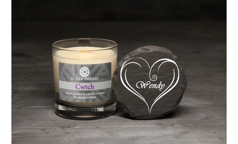 Personalised Cwtch Violets Soy Candle